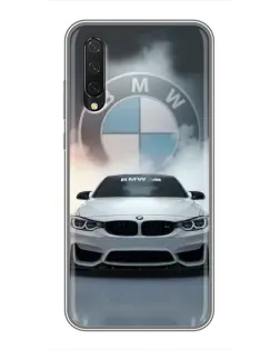 Чохол для Xiaomi Mi 9 Lite з картинкою «BMW в білому диму»