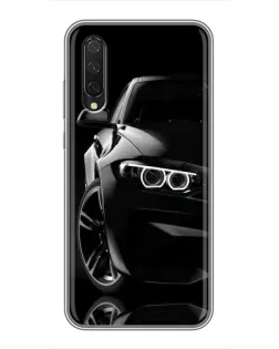 Чохол для Xiaomi Mi 9 Lite з картинкою «Чорна BMW — профіль»