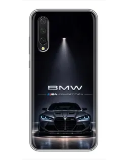 Чохол для Xiaomi Mi 9 Lite з картинкою «BMW крізь нічне місто»