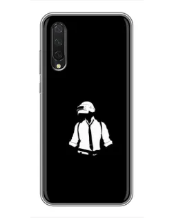 Чехол для Xiaomi Mi 9 Lite с картинкой «PUBG — белый шлем»