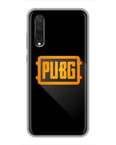 Чехол для Xiaomi Mi 9 Lite с картинкой «PUBG — рамка лого»