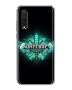 Чехол для Xiaomi Mi 9 Lite с картинкой «Minecraft Diamond лого»