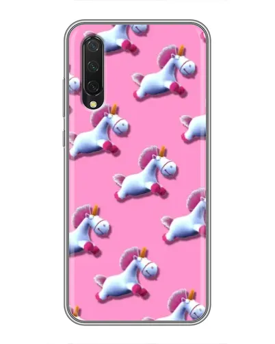 Чехол для Xiaomi Mi 9 Lite с картинкой «Единороги на розовом»