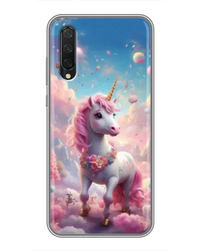 Чехол для Xiaomi Mi 9 Lite с картинкой «Единорог среди облаков»