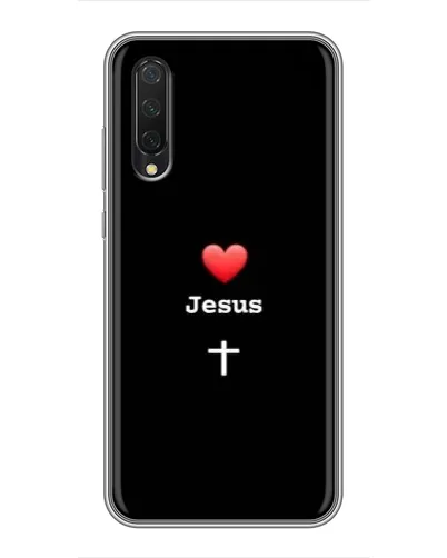 Чехол для Xiaomi Mi 9 Lite с картинкой «Сердце - Jesus»