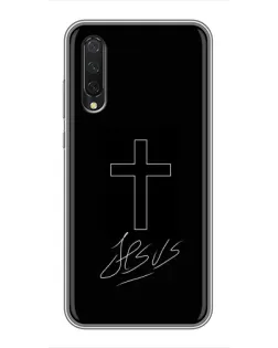 Чехол для Xiaomi Mi 9 Lite с картинкой «Графический крест Jesus»