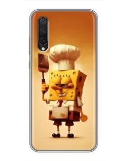 Чехол для Xiaomi Mi 9 Lite с картинкой «Губка Боб повар»