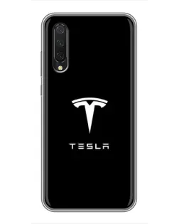 Чехол для Xiaomi Mi 9 Lite с картинкой «Tesla White Logo»
