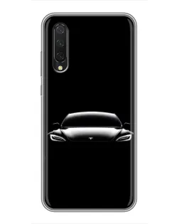 Чехол для Xiaomi Mi 9 Lite с картинкой «Фары Tesla Night»