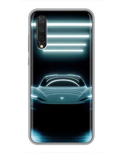 Чехол для Xiaomi Mi 9 Lite с картинкой «Tesla в неоне»