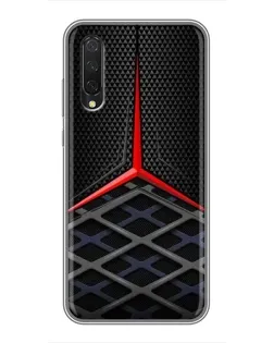 Чехол для Xiaomi Mi 9 Lite с картинкой «Mercedes Carbon Grid»