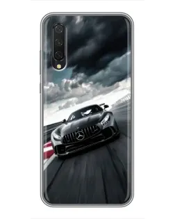 Чехол для Xiaomi Mi 9 Lite с картинкой «Гоночный Mercedes AMG»