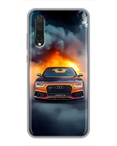 Чехол для Xiaomi Mi 9 Lite с картинкой «Audi в огненном дыму» Чехол для Xiaomi Mi 9 Lite с картинкой «Audi в огненном дыму»