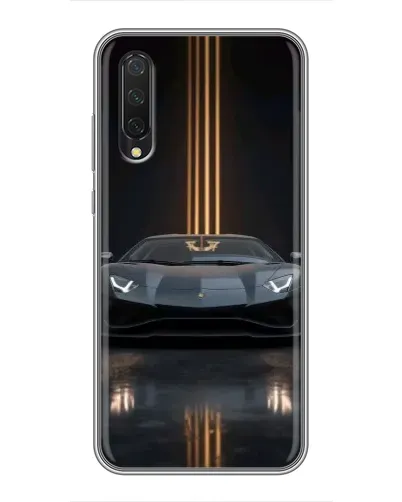 Чехол для Xiaomi Mi 9 Lite с картинкой «Lamborghini золотые линии»