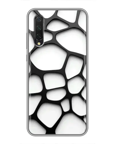 Чехол для Xiaomi Mi 9 Lite с картинкой «Белая объемная сетка»
