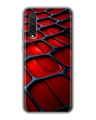 Чехол для Xiaomi Mi 9 Lite с картинкой «Красная глянцевая сетка»
