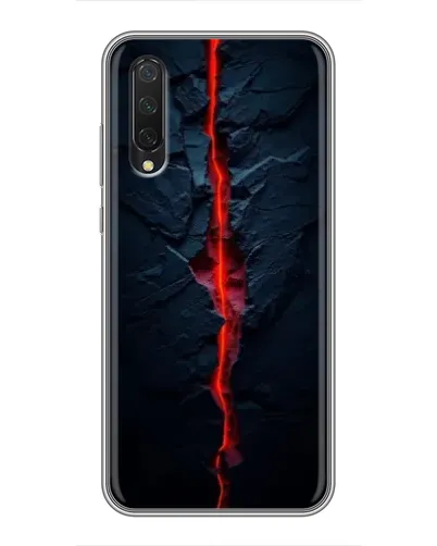 Чехол для Xiaomi Mi 9 Lite с картинкой «Kрасная лавовая трещина»
