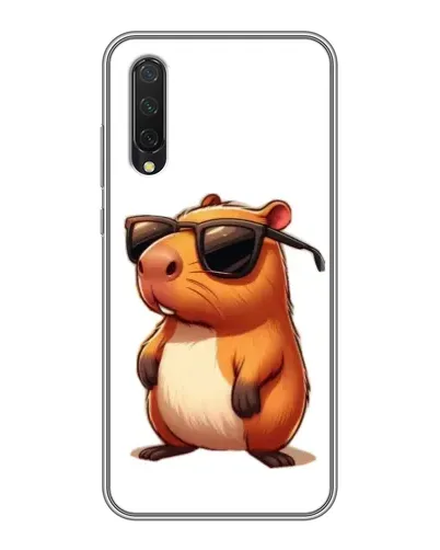 Чехол для Xiaomi Mi 9 Lite с картинкой «Капибара в очках»