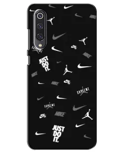 Чехол для Xiaomi Mi 9 SE с картинкой «Nike Black Pattern»