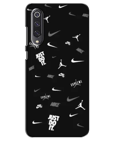 Чехол для Xiaomi Mi 9 SE с картинкой «Nike Black Pattern»