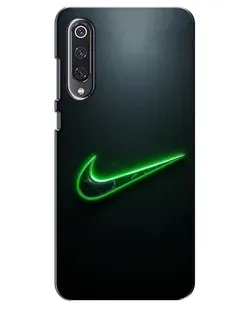 Чехол для Xiaomi Mi 9 SE с картинкой «Неоновый контур Nike»