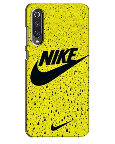 Чехол для Xiaomi Mi 9 SE с картинкой «Желтый текстурный Nike»