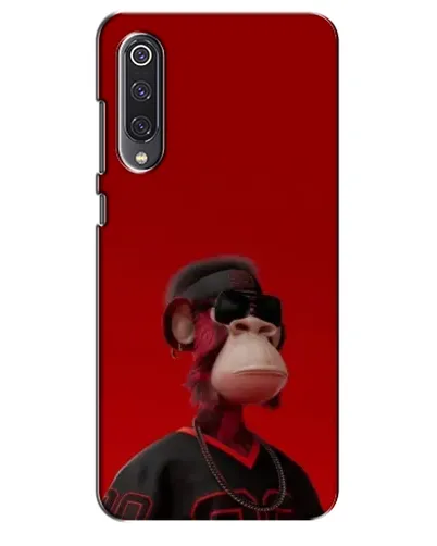 Чехол для Xiaomi Mi 9 SE с картинкой «Bored Ape в красном»