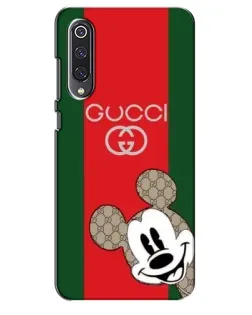 Чехол для Xiaomi Mi 9 SE с картинкой «Gucci — полосы и Микки»