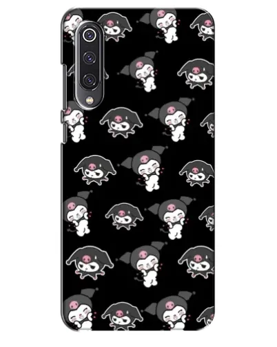 Чехол для Xiaomi Mi 9 SE с картинкой «Черный паттерн Kuromi»