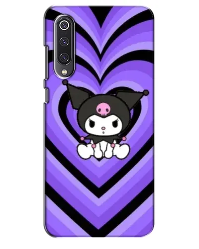 Чехол для Xiaomi Mi 9 SE с картинкой «Kuromi и фиолетовые сердца»