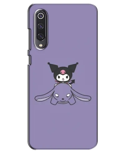 Чехол для Xiaomi Mi 9 SE с картинкой «Kuromi на лиловом фоне»
