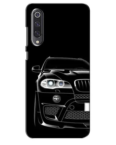 Чехол для Xiaomi Mi 9 SE с картинкой «Темный силуэт BMW»