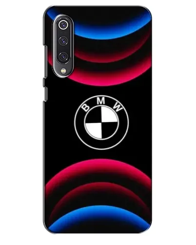Чехол для Xiaomi Mi 9 SE с картинкой «Логотип BMW и неоновые дуги»