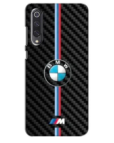 Чехол для Xiaomi Mi 9 SE с картинкой «Эмблема BMW и карбон»