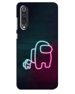 Чехол для Xiaomi Mi 9 SE с картинкой «Among Us неон-арт»