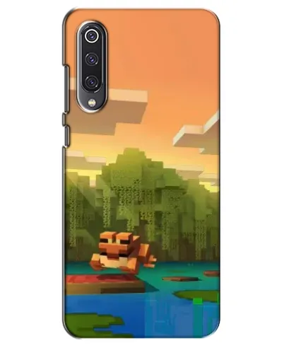 Чехол для Xiaomi Mi 9 SE с картинкой «Майнкрафт закат солнца»