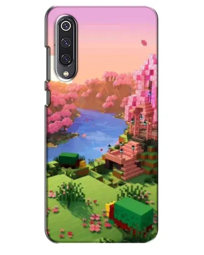 Чехол для Xiaomi Mi 9 SE с картинкой «Розовое дерево Minecraft»