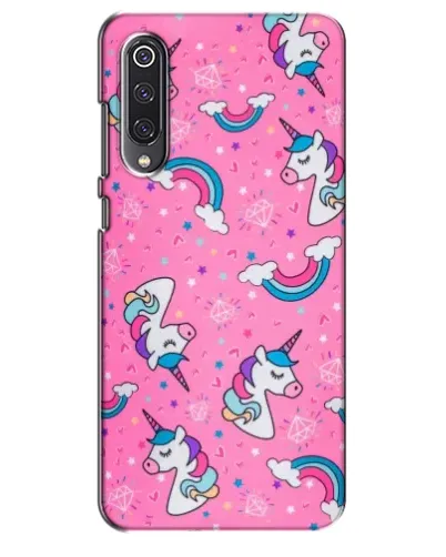 Чехол для Xiaomi Mi 9 SE с картинкой «Unicorn паттерн розовый»