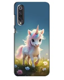 Чехол для Xiaomi Mi 9 SE с картинкой «Единорог на поляне»