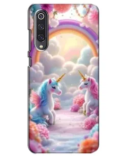 Чехол для Xiaomi Mi 9 SE с картинкой «Радуга и единороги»