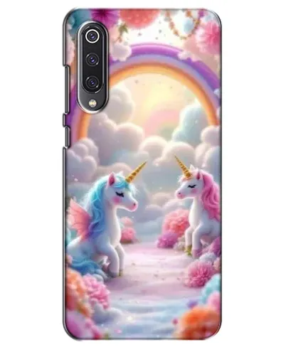 Чехол для Xiaomi Mi 9 SE с картинкой «Радуга и единороги»