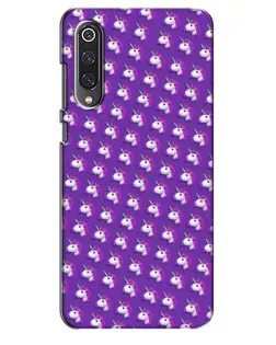 Чехол для Xiaomi Mi 9 SE с картинкой «Единороги на фиолетовом»