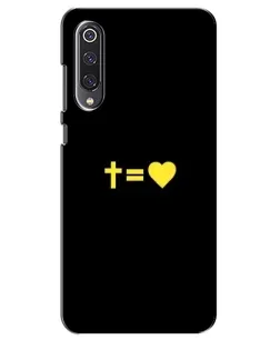 Чехол для Xiaomi Mi 9 SE с картинкой «Сердце и Крест»