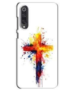 Чехол для Xiaomi Mi 9 SE с картинкой «Акварельный крест»