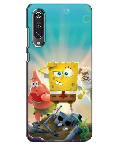 Чехол для Xiaomi Mi 9 SE с картинкой «Спанч Боб победитель»