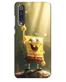 Чехол для Xiaomi Mi 9 SE с картинкой «Сияющий Спанч Боб»