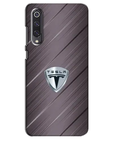 Чехол для Xiaomi Mi 9 SE с картинкой «Металлическая текстура Tesla»