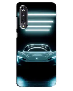 Чехол для Xiaomi Mi 9 SE с картинкой «Tesla в неоне»