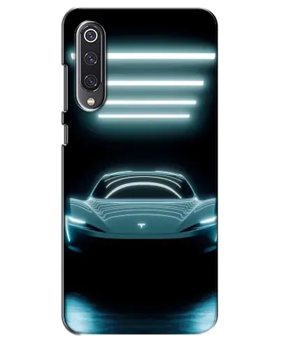 Чехол для Xiaomi Mi 9 SE с картинкой «Tesla в неоне»