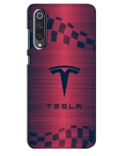 Чехол для Xiaomi Mi 9 SE с картинкой «Тесла красный карбон»